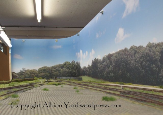 From the inside, note little shadow on backscene